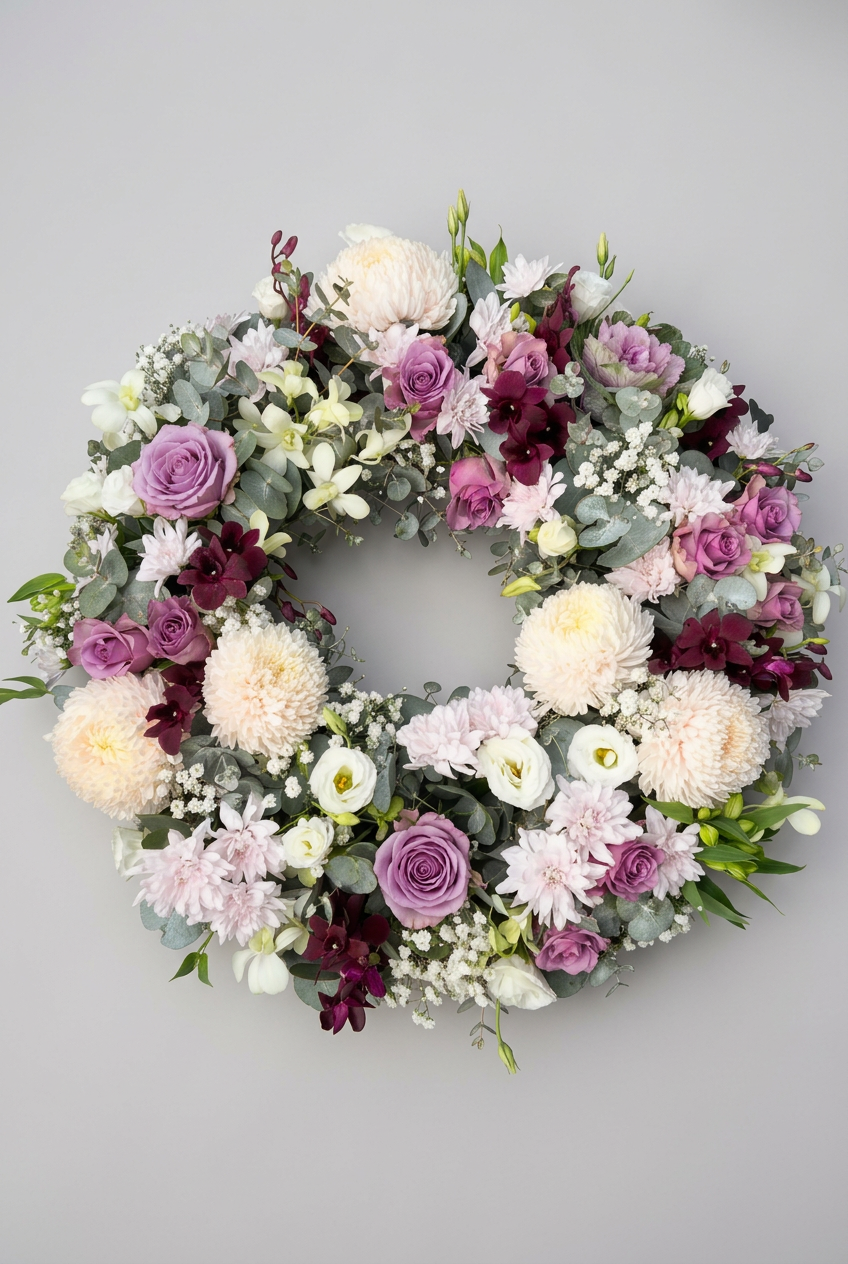Vibrant Purple Wreath