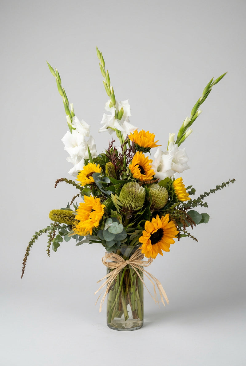 Canary Sunflowers – Vase