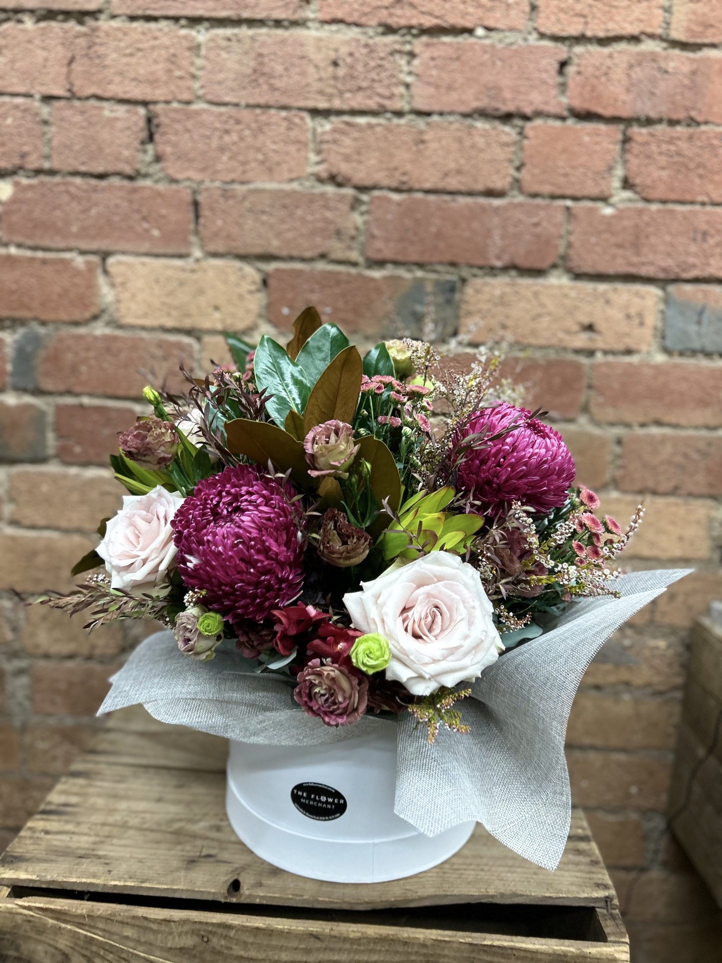 Carmine Burgundy – Hat Box