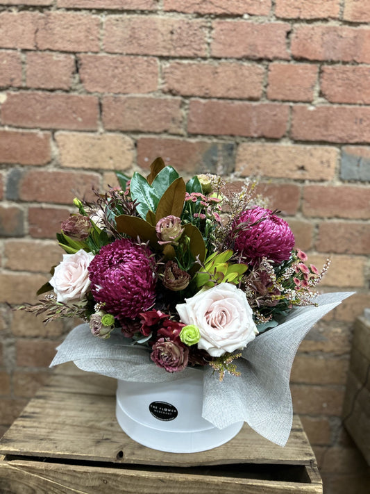 Carmine Burgundy – Hat Box