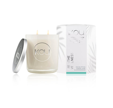 Eco-Luxury Candle Glass Breathe Wellness