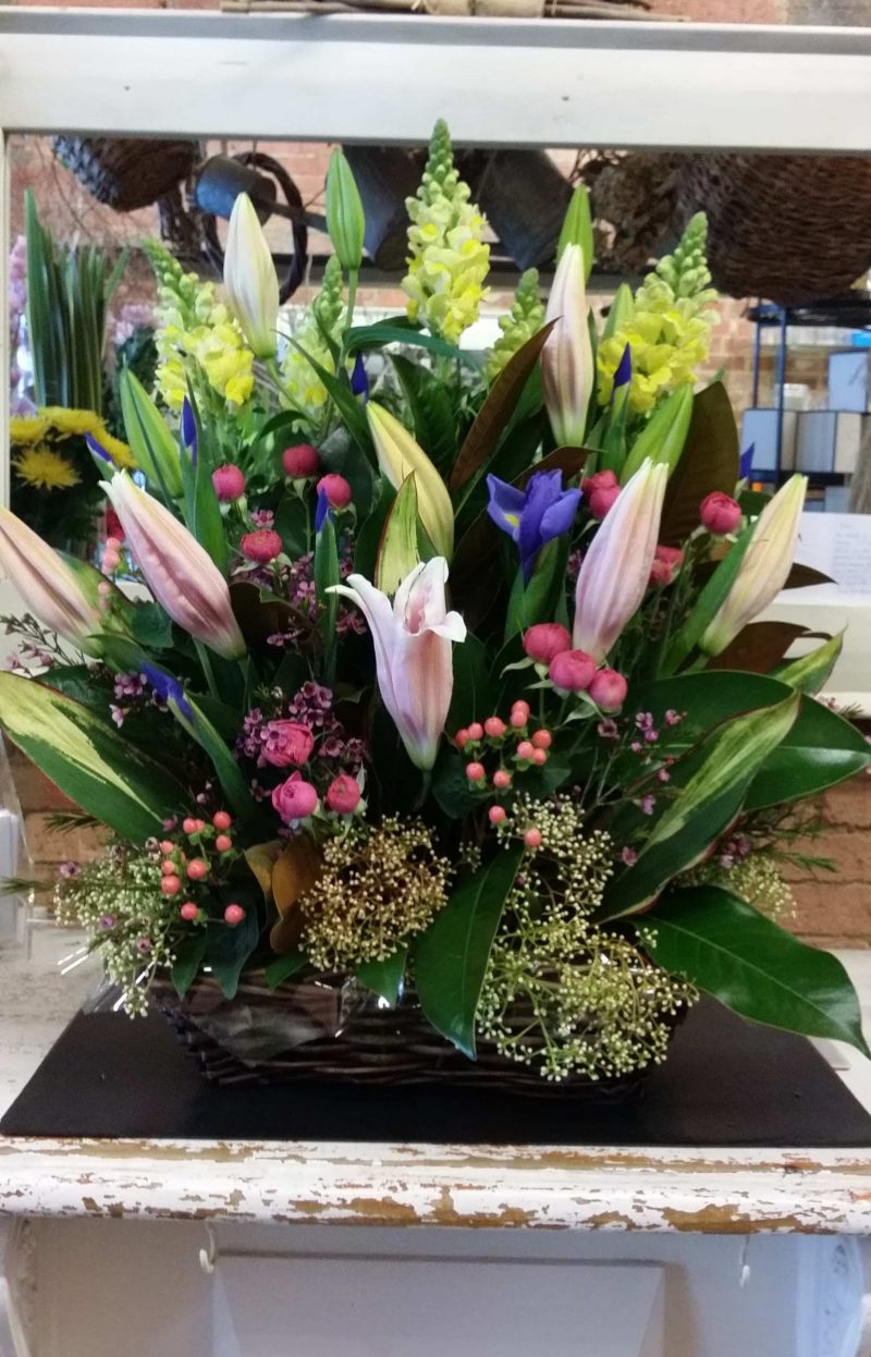 Vibrant Basket Arrangement